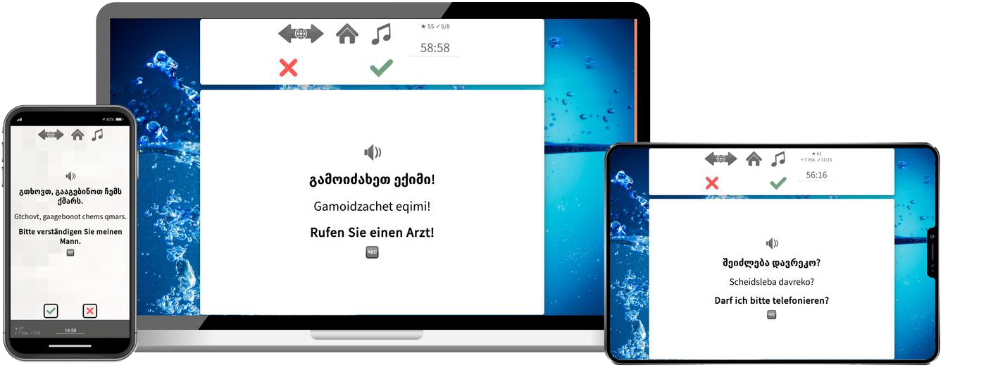 Georgisch-Expresskurs + Audiotrainer - Onlinekurs Georgisch Expresskurs A1 Onlinekurs mit Audiotrainer für Anfänger und Reisen