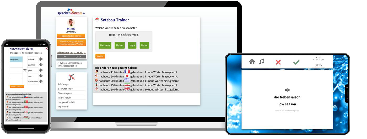 Indonesisch-Fachwortschatz (C1/C2) + Audiotrainer - Onlinekurs