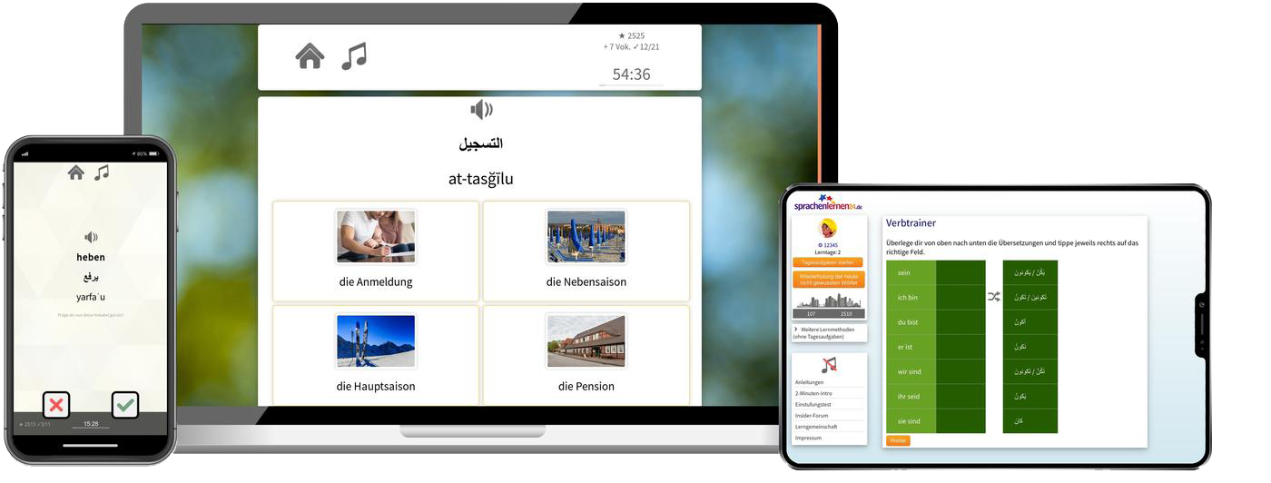 Jordanisch XXL Sprachpaket Onlinekurs mit Basis Aufbaukurs und Audiotrainer