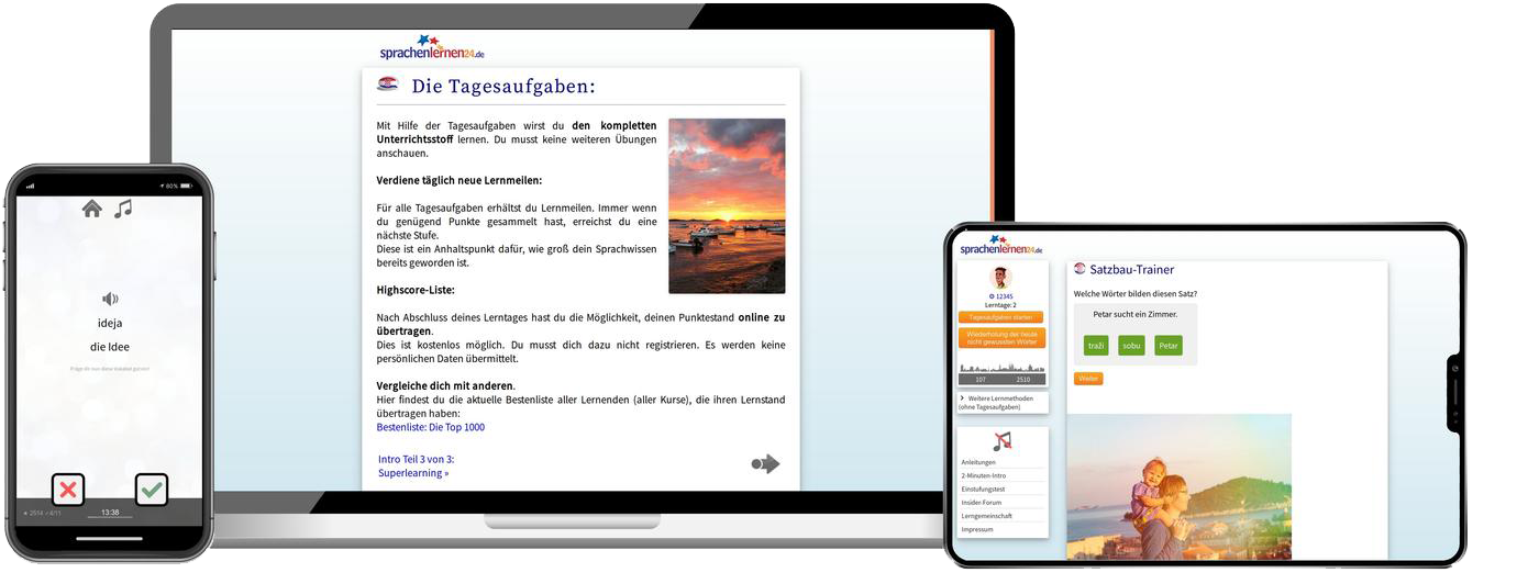 Kroatisch-Komplettpaket - Onlinekurs