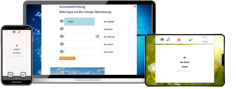 Litauisch-Aufbaukurs (B1/B2) + Audiotrainer - Onlinekurs Litauisch-Aufbaukurs (B1/B2) + Audiotrainer - Onlinekurs
