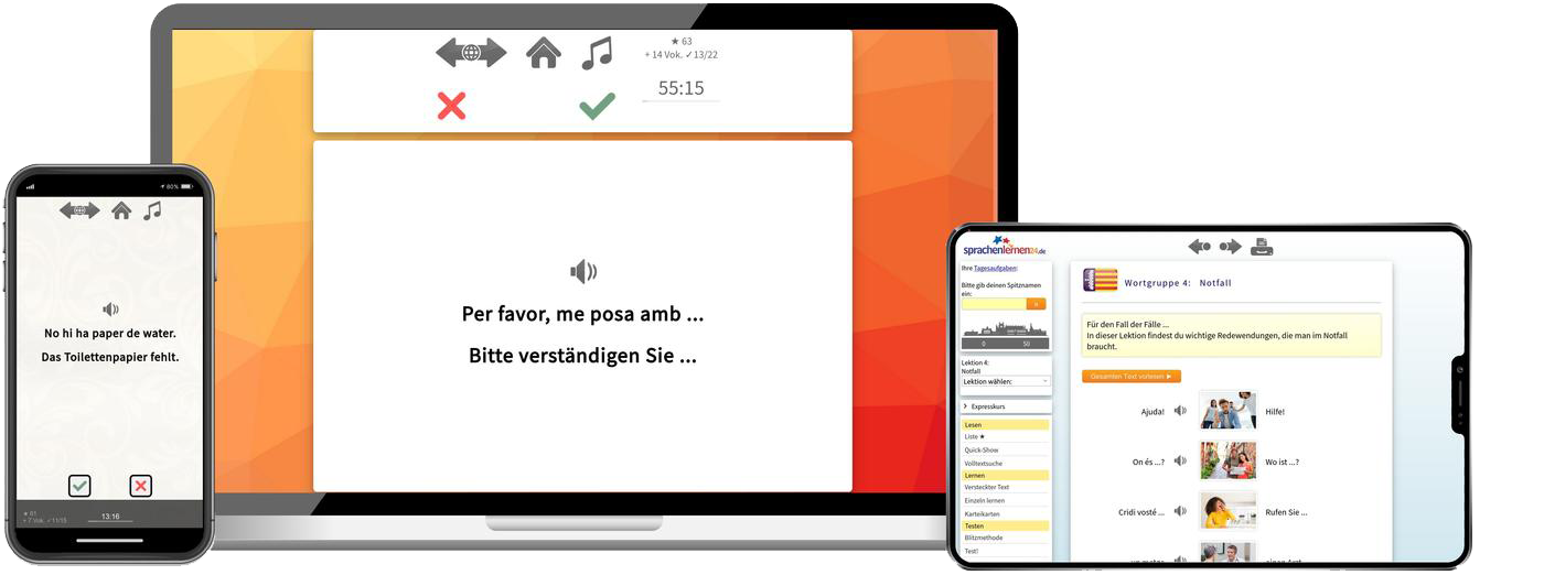Mallorquinisch Expresskurs A1 Onlinekurs mit Audiotrainer für Anfänger und Reisen