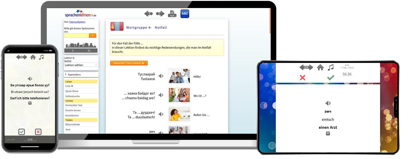 Mongolisch Reisepaket Sprachkurs mit Audiotrainer für Urlaub und Reise