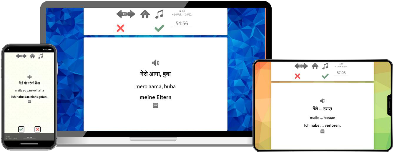 Nepali Expresskurs A1 Onlinekurs mit Audiotrainer für Anfänger und Reisen