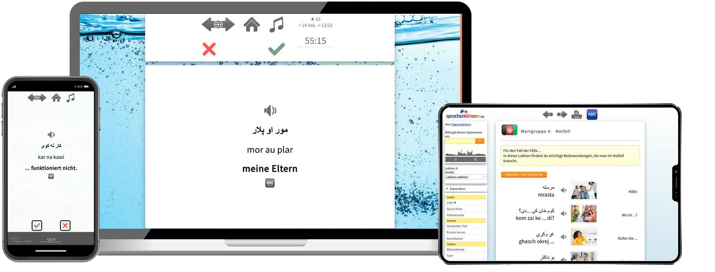 Pashto Expresskurs A1 Onlinekurs mit Audiotrainer für Anfänger und Reisen