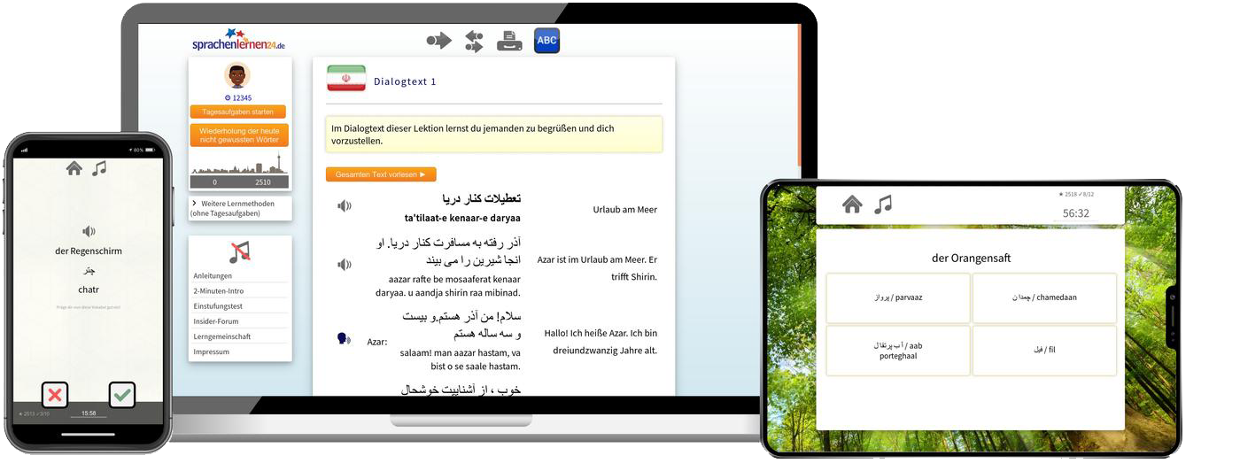 Persisch-Komplettpaket - Onlinekurs