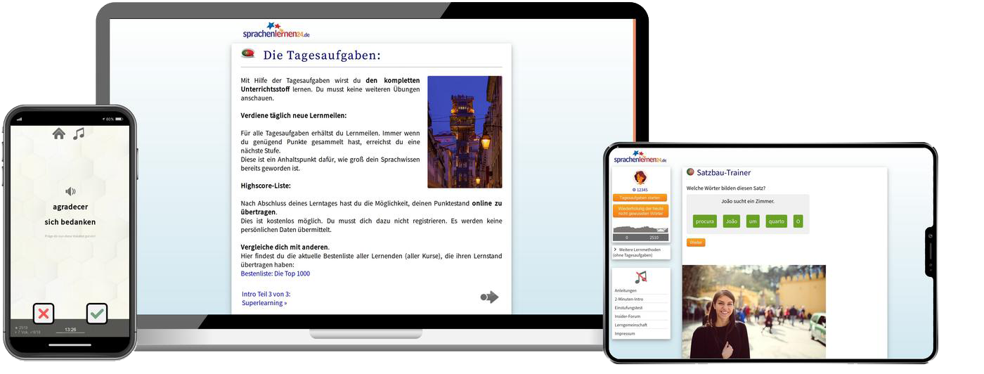 Portugiesisch-Komplettpaket - Onlinekurs
