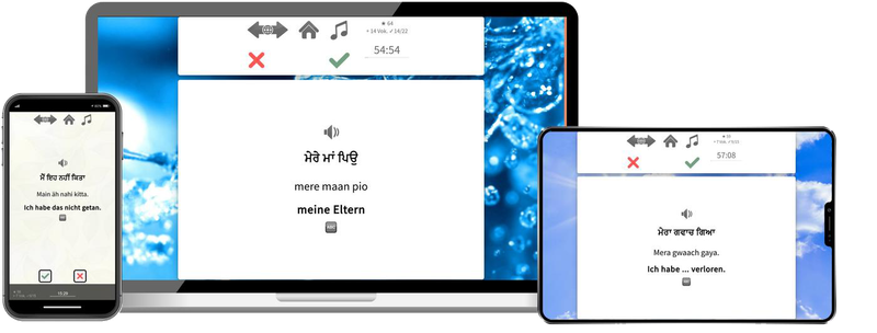 Punjabi-Expresskurs + Audiotrainer - Onlinekurs Punjabi Expresskurs A1 Onlinekurs mit Audiotrainer für Anfänger und Reisen
