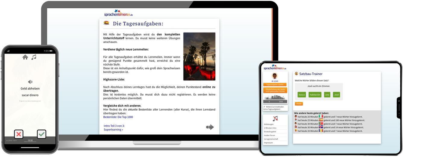 Spanisch-Komplettpaket - Onlinekurs