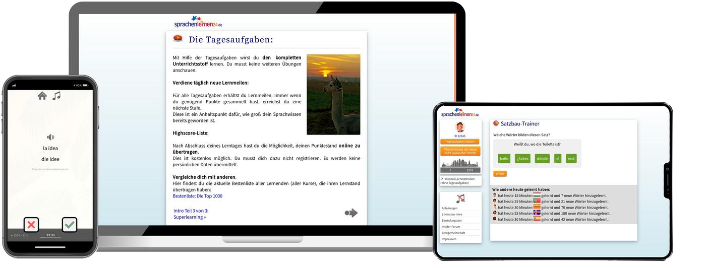 Spanisch (Südamerika)-Komplettpaket - Onlinekurs