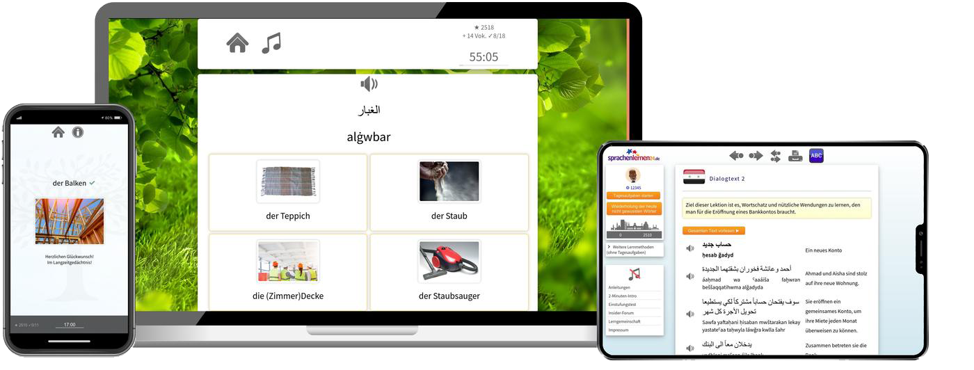 Syrisch Aufbaukurs B1 B2 Onlinekurs mit Audiotrainer für Fortgeschrittene