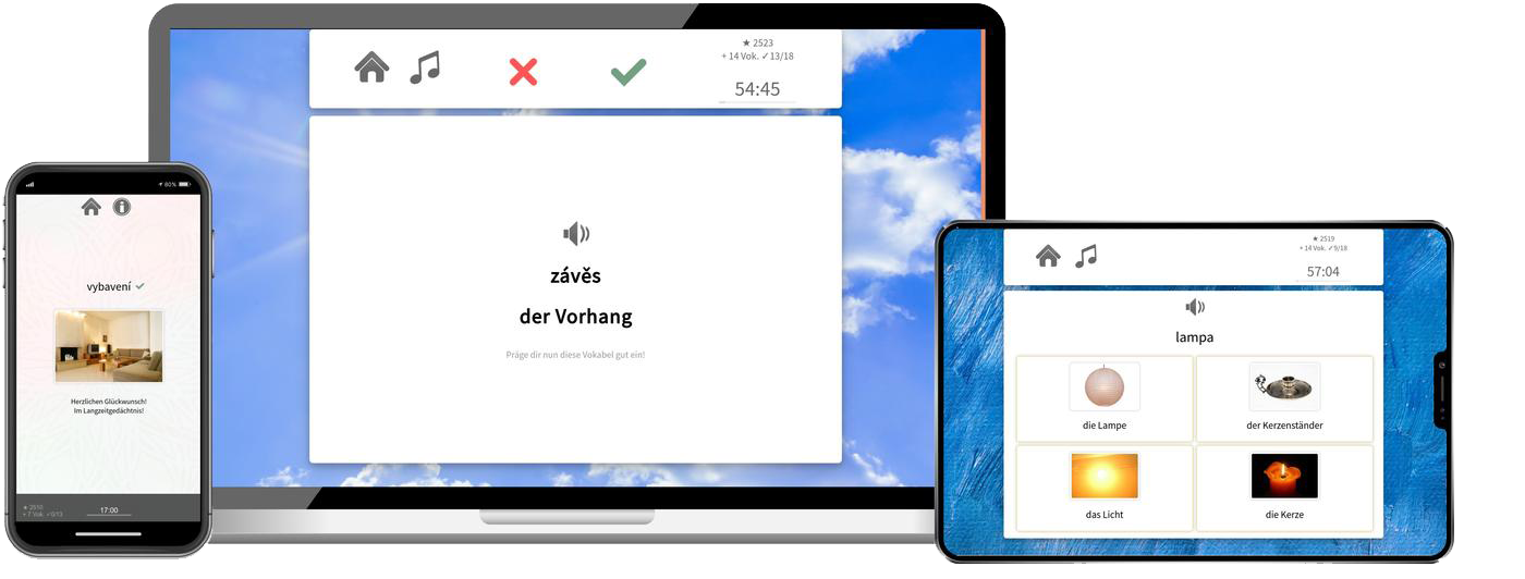 Tschechisch-Aufbaukurs (B1/B2) + Audiotrainer - Onlinekurs