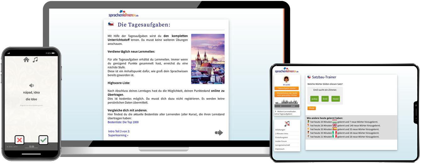 Tschechisch-Komplettpaket - Onlinekurs