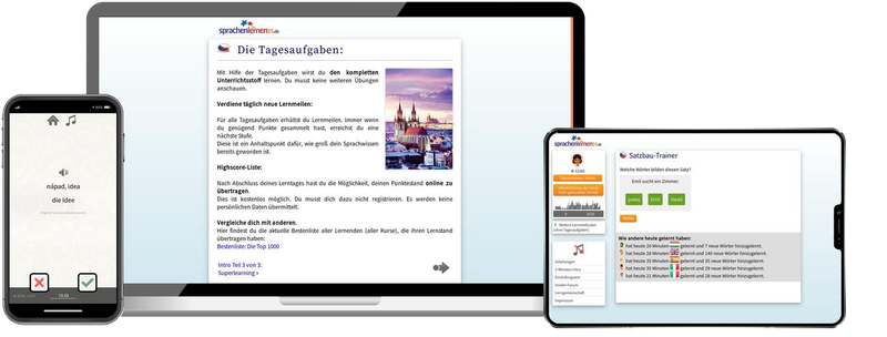 Tschechisch-Komplettpaket - Onlinekurs