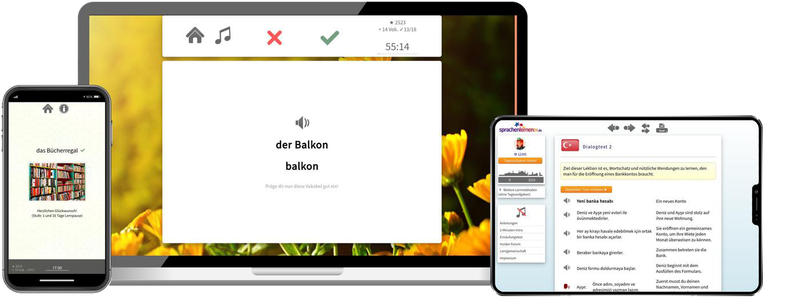 Türkisch-Aufbaukurs (B1/B2) + Audiotrainer - Onlinekurs