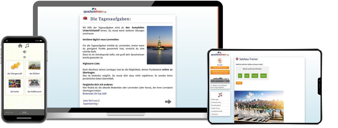 Türkisch-Komplettpaket - Onlinekurs