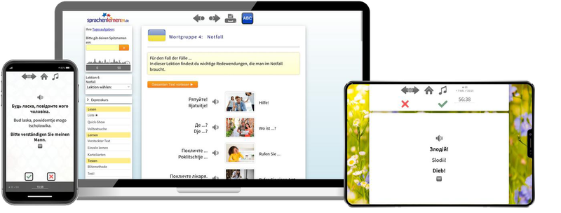 Ukrainisch Reisepaket Sprachkurs mit Audiotrainer für Urlaub und Reise