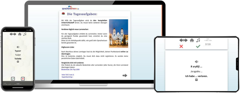 Weißrussisch Reisepaket Sprachkurs mit Audiotrainer für Urlaub und Reise