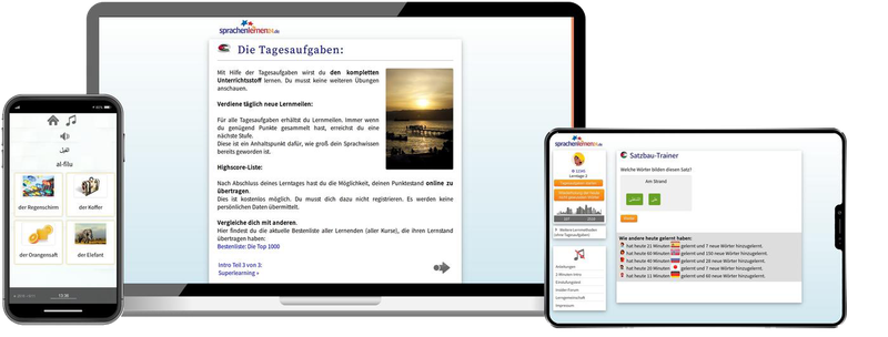 Deutsch lernen für Jordanier-Basiskurs (A1/A2) + Audiotrainer - Onlinekurs Deutsch lernen für Jordanier Basiskurs A1 A2 Onlinekurs für Anfänger