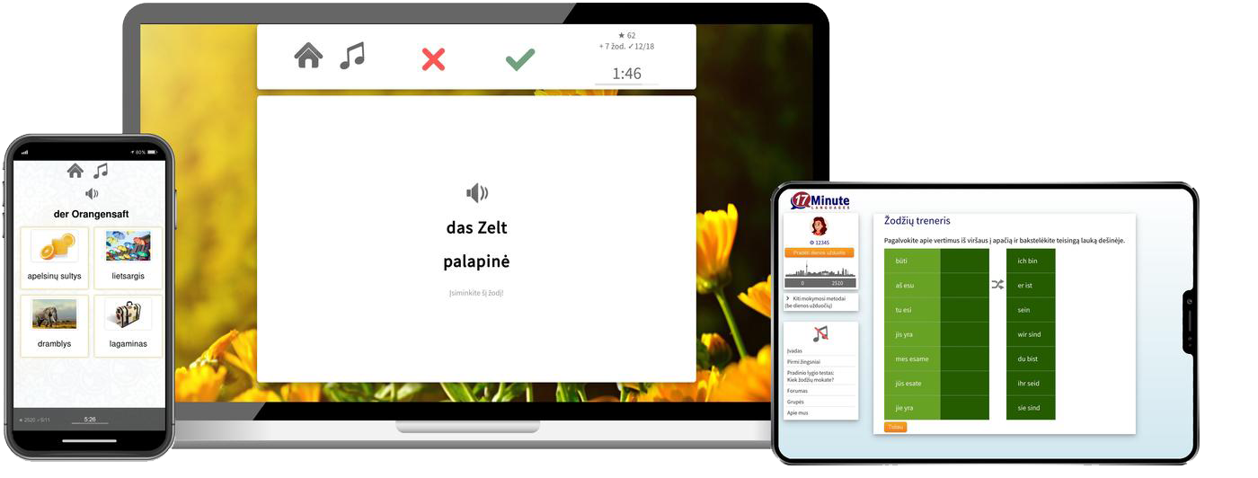 Deutsch lernen für Litauer-Basiskurs (A1/A2) + Audiotrainer - Onlinekurs Deutsch lernen für Litauer Basiskurs A1 A2 Onlinekurs für Anfänger