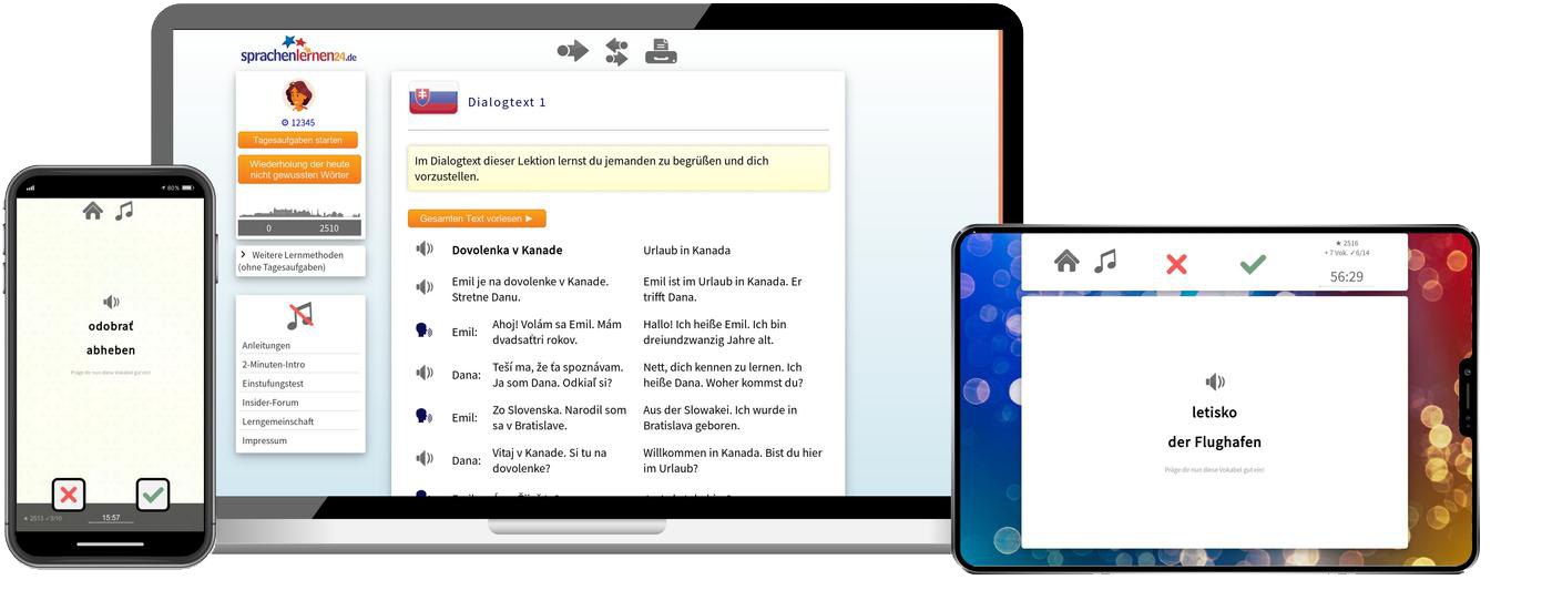 Deutsch lernen für Slowaken Basiskurs A1 A2 Onlinekurs für Anfänger
