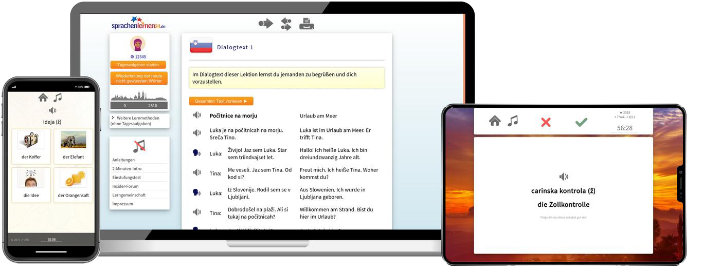 Deutsch lernen für Slowenen Basiskurs A1 A2 Onlinekurs für Anfänger