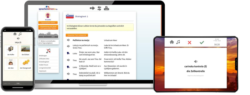 Deutsch lernen für Slowenen Basiskurs A1 A2 Onlinekurs für Anfänger