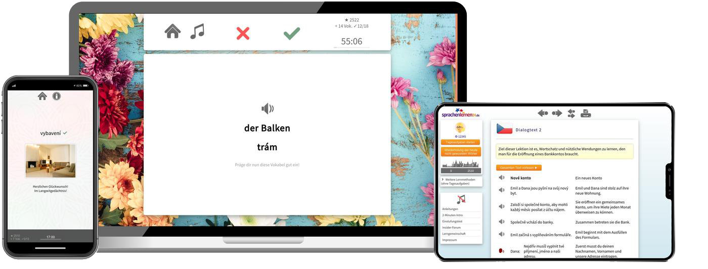 Deutsch lernen für Tschechen Basiskurs A1 A2 Onlinekurs für Anfänger