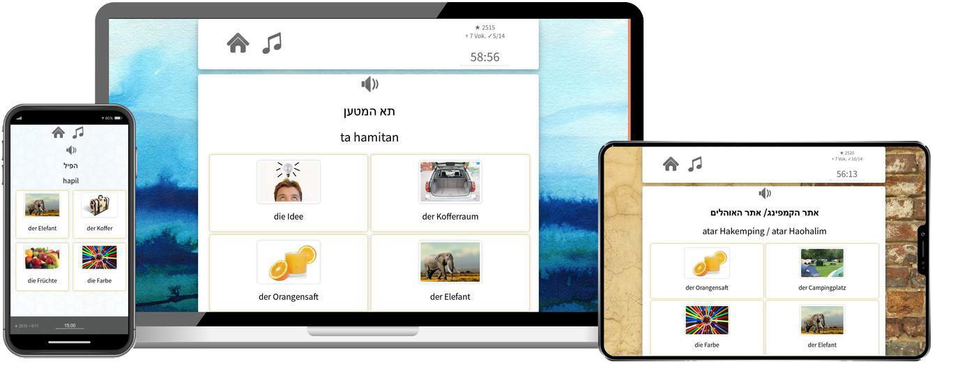 Hebräisch-Basiskurs (A1/A2) + Audiotrainer - Onlinekurs Hebräisch Basiskurs A1 A2 Onlinekurs mit Audiotrainer für Anfänger