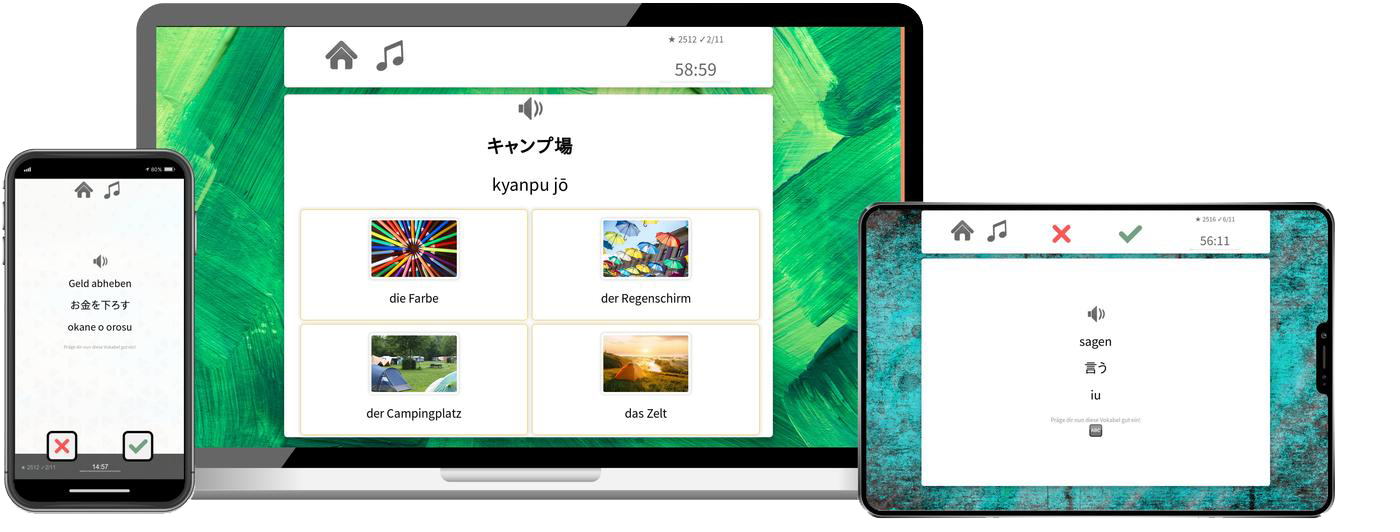 Japanisch Basiskurs A1 A2 Onlinekurs mit Audiotrainer für Anfänger