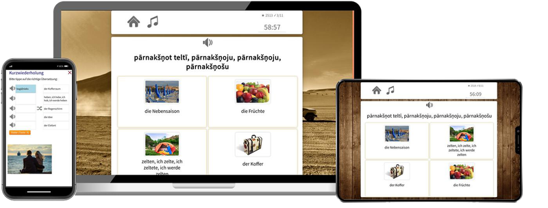 Lettisch-Basiskurs (A1/A2) + Audiotrainer - Onlinekurs