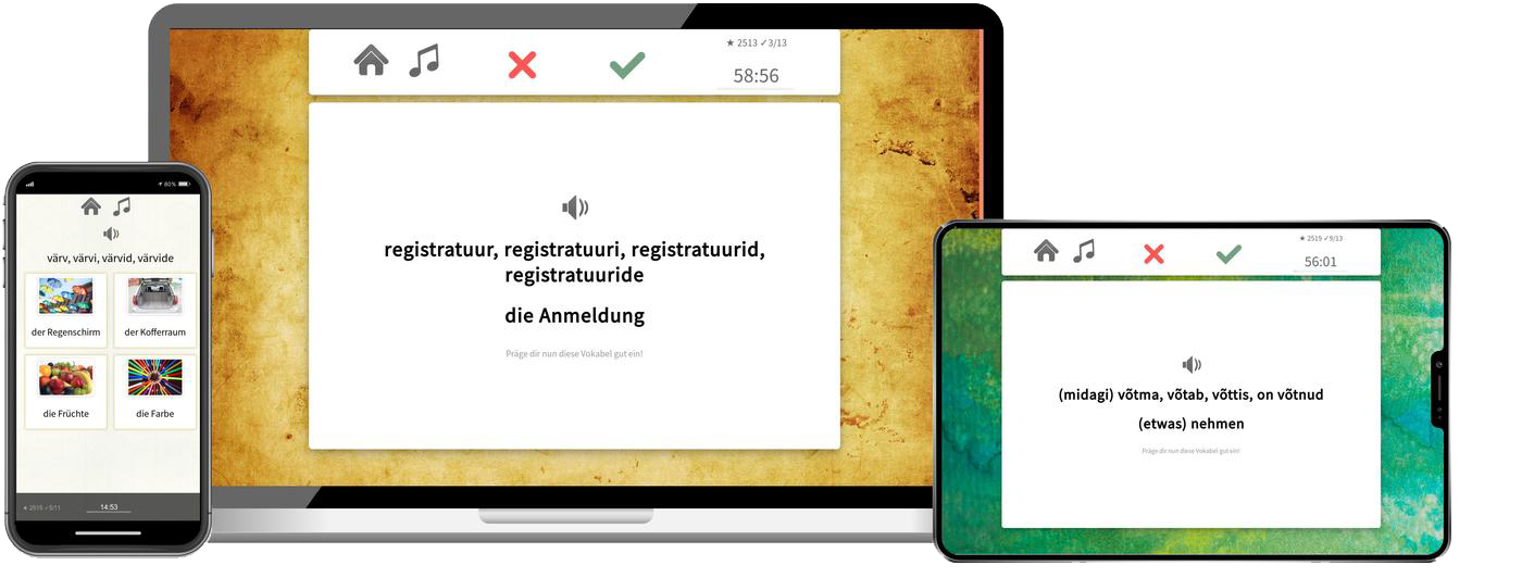 Estnisch Basiskurs A1 A2 Onlinekurs mit Audiotrainer für Anfänger