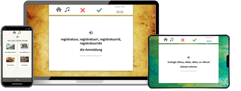 Estnisch-Basiskurs (A1/A2) + Audiotrainer - Onlinekurs