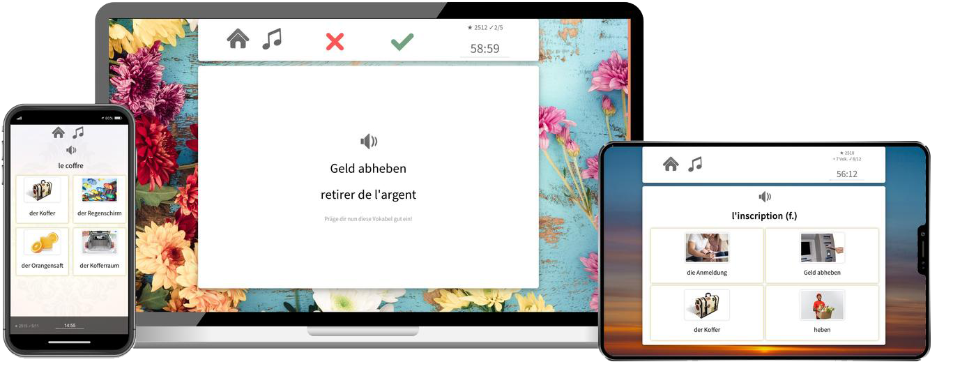 Französisch Basiskurs A1 A2 Onlinekurs mit Audiotrainer für Anfänger