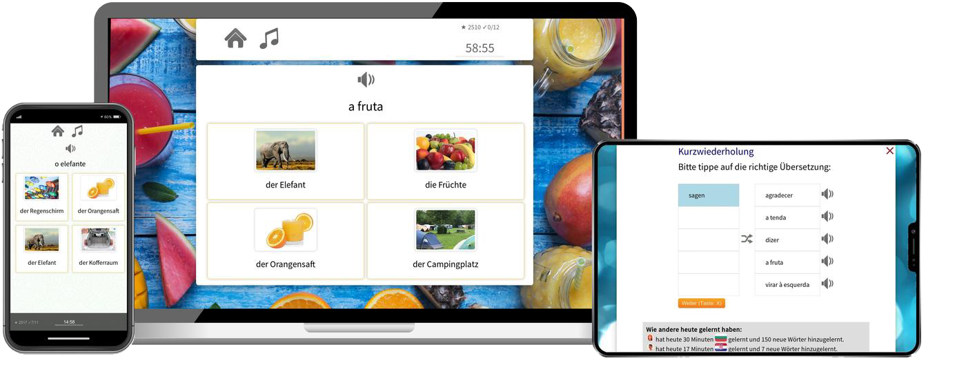 Portugiesisch Basiskurs A1 A2 Onlinekurs mit Audiotrainer für Anfänger