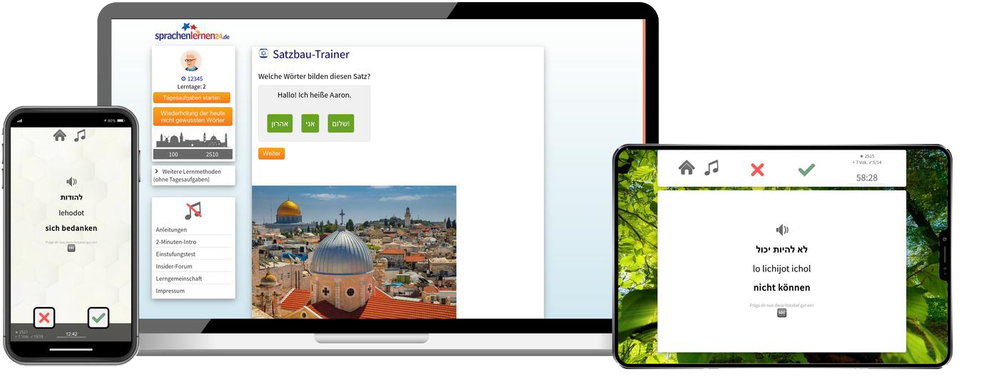 Hebräisch-Fachwortschatz (C1/C2) + Audiotrainer - Onlinekurs