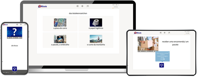 Deutsch lernen für Brasilianer Komplettpaket A1 bis C2 Onlinekurs mit Audiotrainer