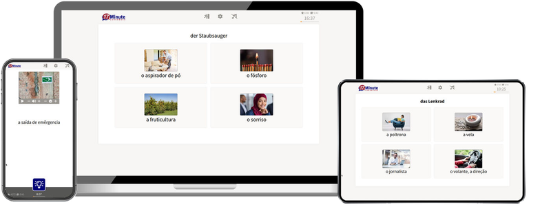Deutsch für Brasilianer-Aufbaukurs (B1/B2) + Audiotrainer - Onlinekurs