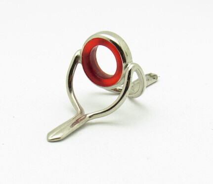 NOS Agate Stripping Guide 12mm Rubin Rot Silber