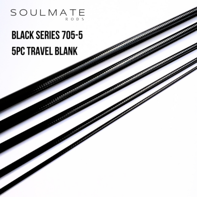 Soulmate Black Series 705 Fiberglas Packlight Travel Blank 7ft 5wt 5pc