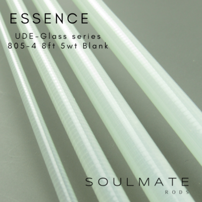 Soulmate Essence UD S-Glass Fiberglas Blank 805 - 8ft 5wt 4pc clear