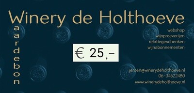 Winery de Holthoeve Waardebon €25.00