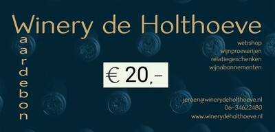 Winery de Holthoeve waardebon €20.00