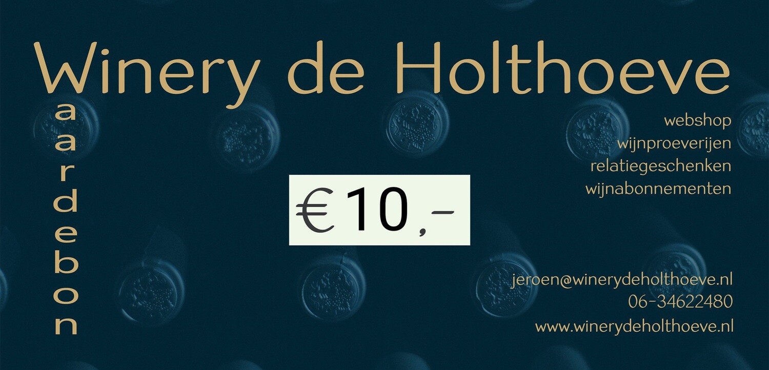 Winery de Holthoeve waardebon €10.00
