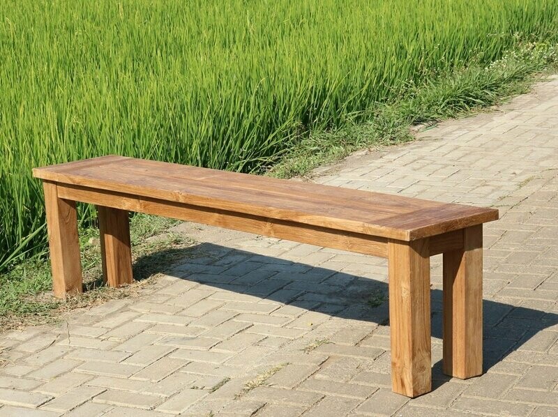 Gartenbank altes,recyceltes, gebürstetes Teakholz "Kasar Mad"