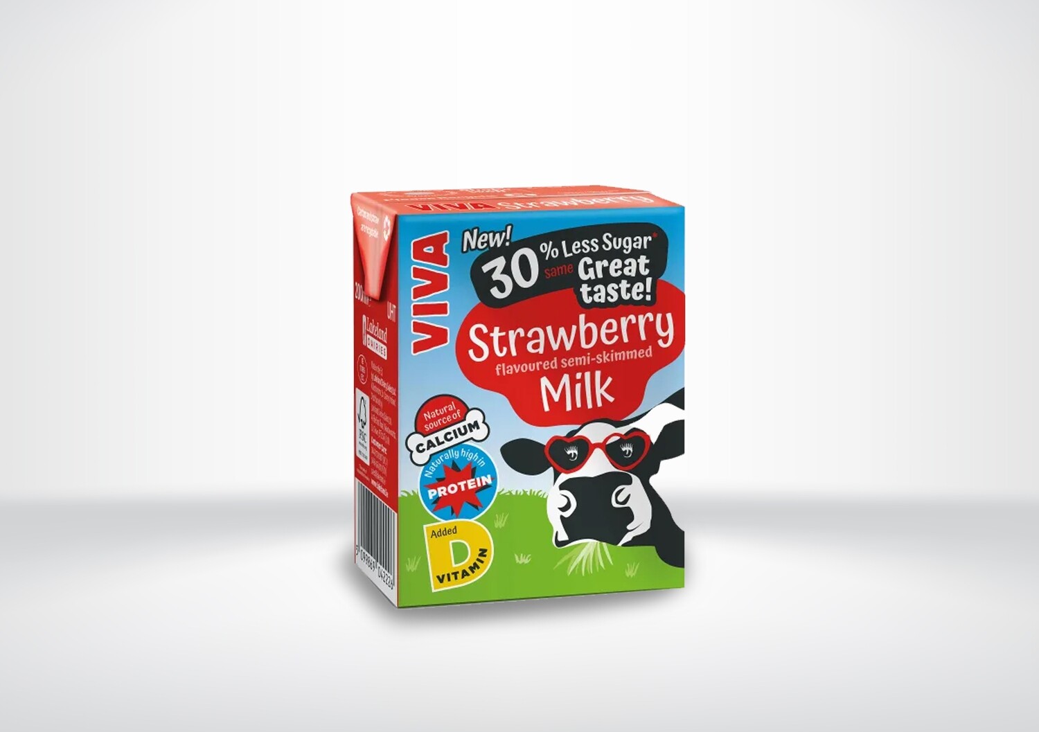 Viva Strawberry Flavoured Milk Cartons