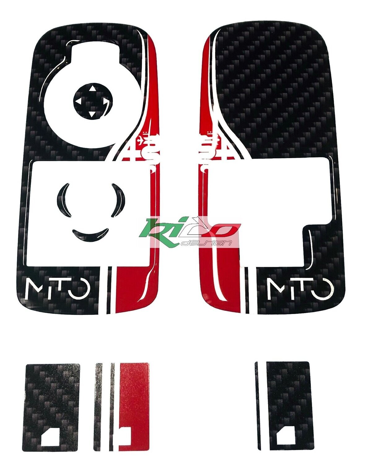 Set Pulsantiera Alfa Romeo Mito Racing Carbon Look Edition