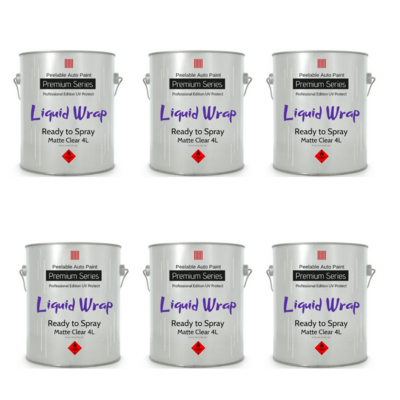 Clear Liquid Wrap Bundle 6 Gallons - 24 LT Ready to Spray