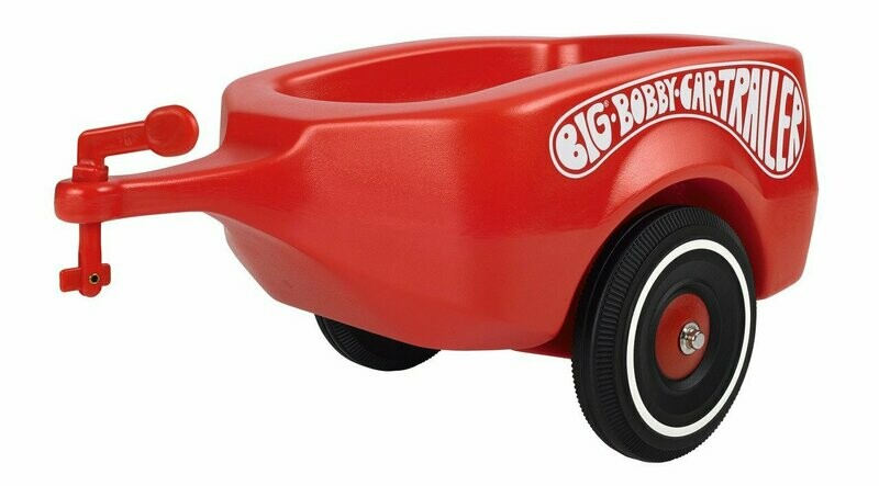 BIG Bobby Car Anhänger  mit Aufbauanleitung-BL09  "Rot"  ca. 50x24x29cm  Traglast bis 25kg