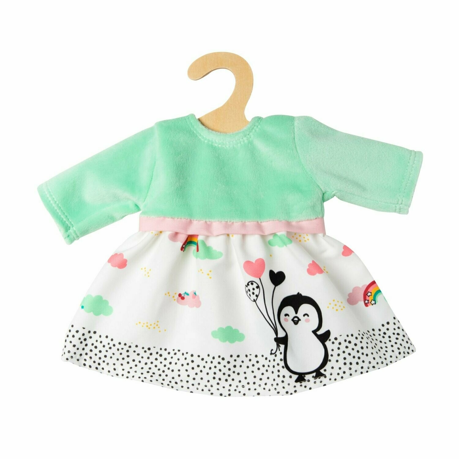 Kleid   "Pinguin Pünktchen"  für P-Größe   28cm-35cm     ohne Puppe